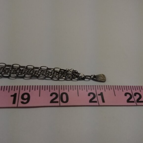 Clear Bead Coin Pearl Long Line Statement Necklace Marked 925 Art Teacher Boho - Picture 5 of 7